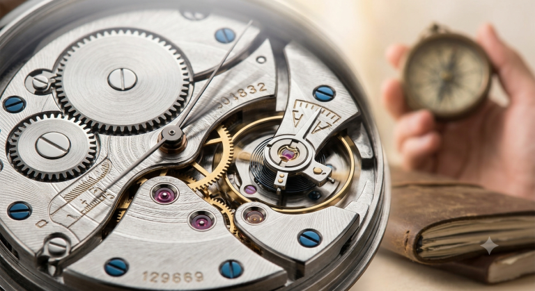 Close-up of an intricate mechanical watch internal movement with gears and springs, symbolizing perfect timing.
